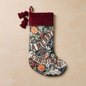 BNWT John Derian for Target Merry Christmas Floral Stocking